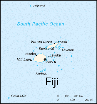 Map of Fiji